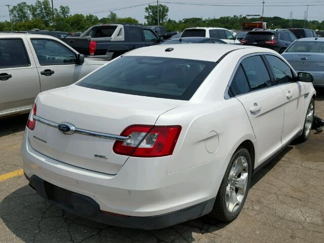 1FAHP2EW0BG186761 - 2011 FORD TAURUS SEL WHITE photo 4