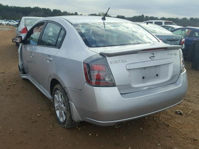 3N1AB6AP0BL639775 - 2011 NISSAN SENTRA 2.0 SILVER photo 3