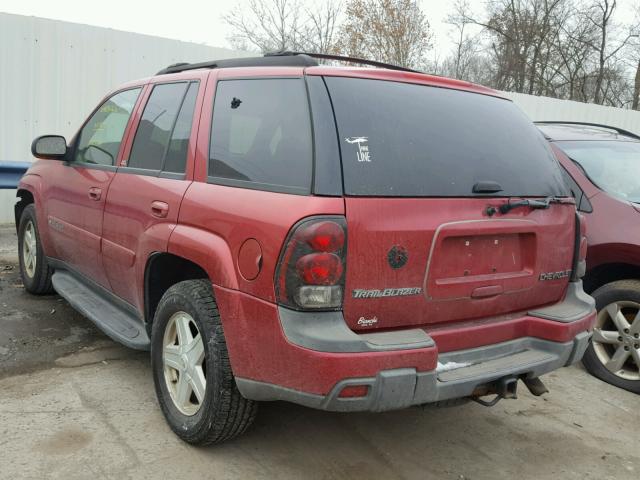 1GNDT13S432316982 - 2003 CHEVROLET TRAILBLAZE BURGUNDY photo 3