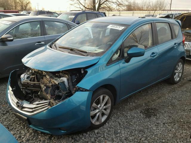 3N1CE2CP1FL361111 - 2015 NISSAN VERSA NOTE TEAL photo 2