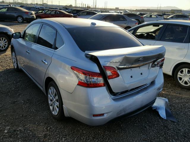 3N1AB7AP2FY212905 - 2015 NISSAN SENTRA S SILVER photo 3