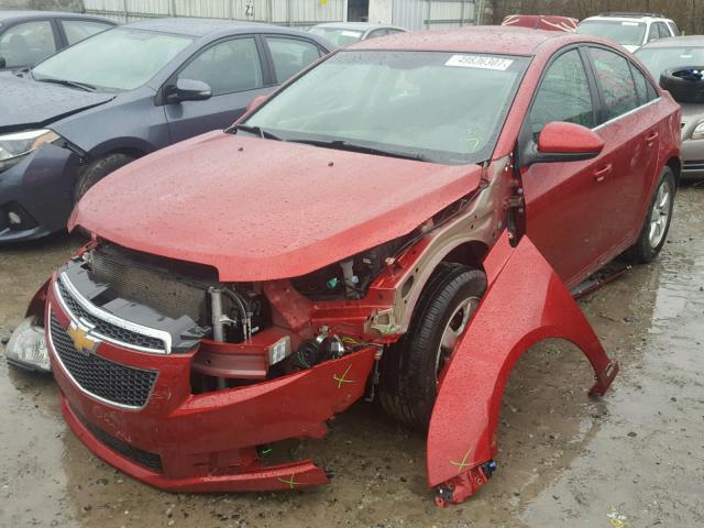 1G1PF5S93B7237333 - 2011 CHEVROLET CRUZE LT RED photo 2