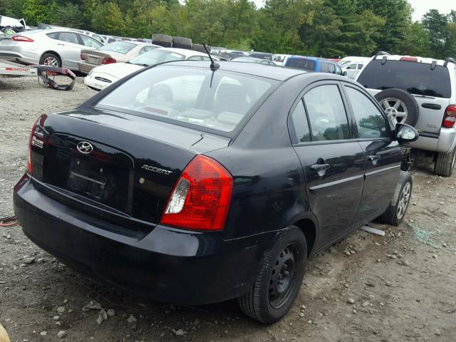 KMHCN46C87U165798 - 2007 HYUNDAI ACCENT GLS BLACK photo 4