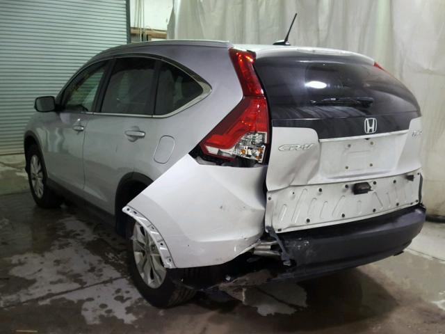 2HKRM4H73DH647909 - 2013 HONDA CR-V EXL GRAY photo 3