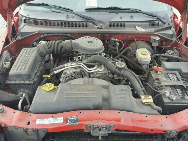 1B7FL26X3YS764331 - 2000 DODGE DAKOTA RED photo 7