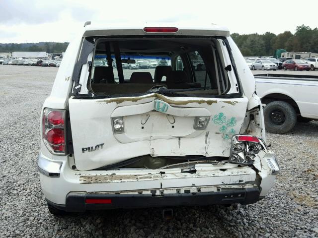 5FNYF28446B029869 - 2006 HONDA PILOT EX WHITE photo 9