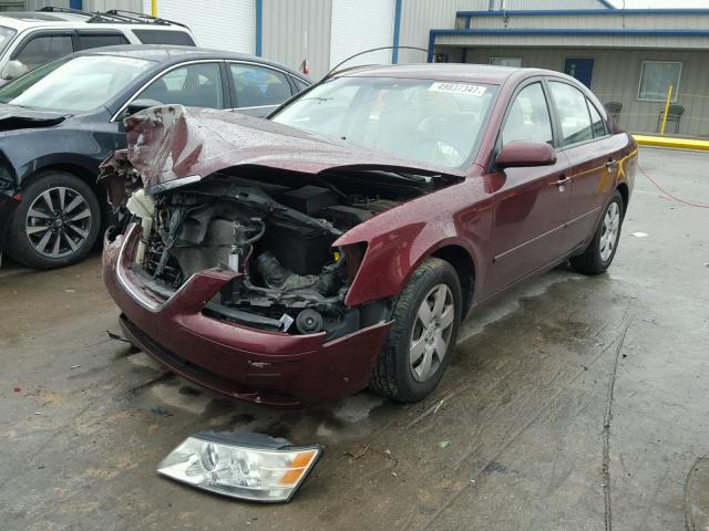 5NPET46C79H520251 - 2009 HYUNDAI SONATA GLS MAROON photo 2