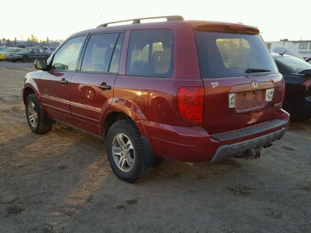 2HKYF18403H001011 - 2003 HONDA PILOT EX RED photo 3