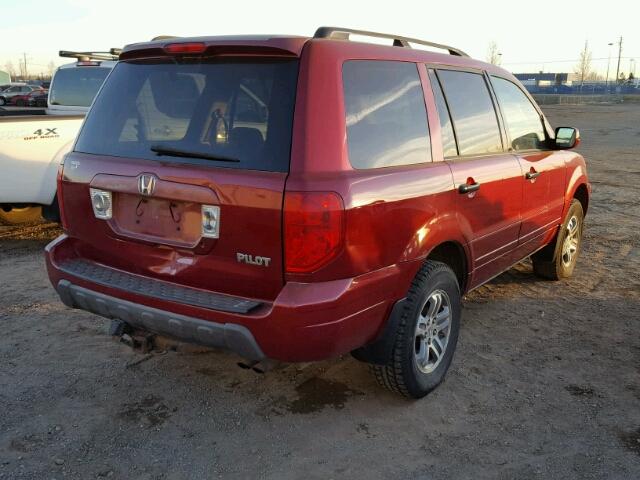 2HKYF18403H001011 - 2003 HONDA PILOT EX RED photo 4