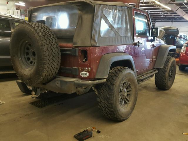 1J4AA2D17AL108643 - 2010 JEEP WRANGLER S RED photo 4