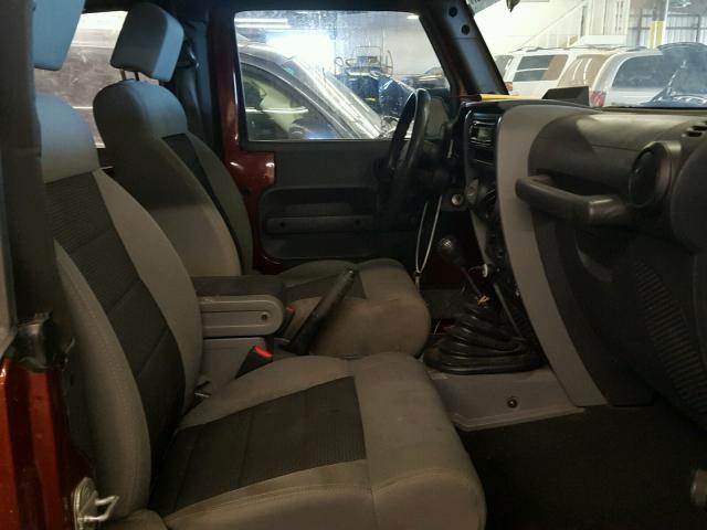 1J4AA2D17AL108643 - 2010 JEEP WRANGLER S RED photo 5