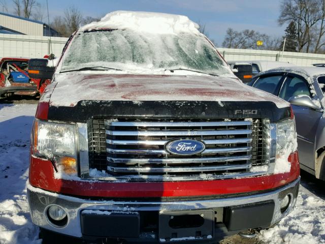 1FTFX1EF1BFA54299 - 2011 FORD F150 SUPER RED photo 9