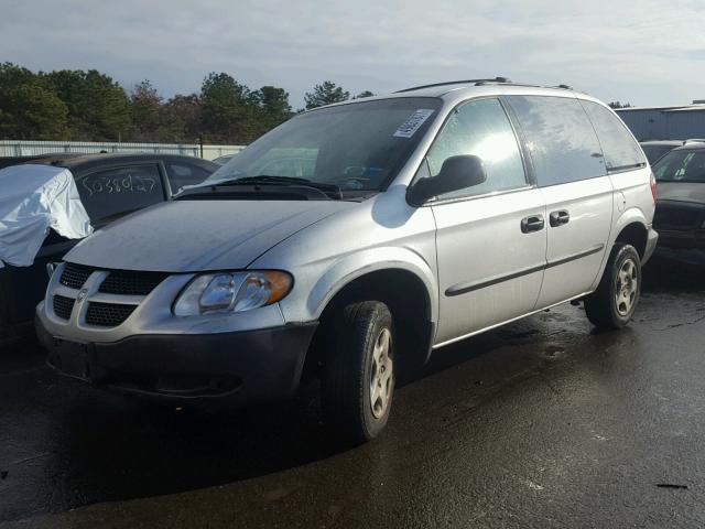 1B4GP25352B566085 - 2002 DODGE CARAVAN SE SILVER photo 1