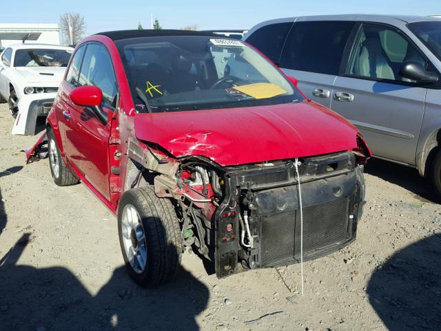 3C3CFFDR6DT667742 - 2013 FIAT 500 POP RED photo 1