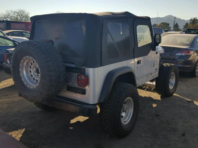 1J4FA29174P763218 - 2004 JEEP WRANGLER / SILVER photo 4