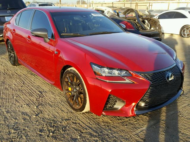 JTHBP1BL5GA001844 - 2016 LEXUS GS-F RED photo 1