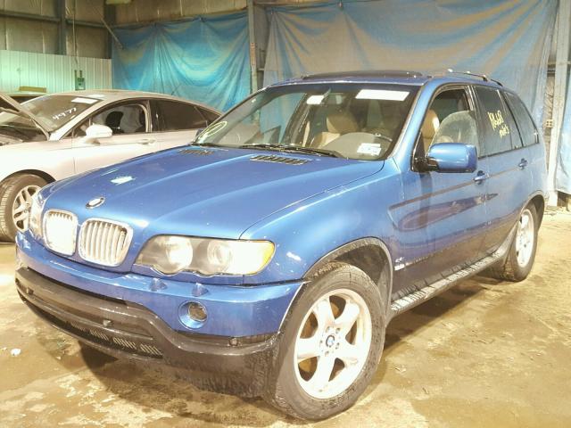 WBAFB33561LH08430 - 2001 BMW X5 4.4I BLUE photo 2