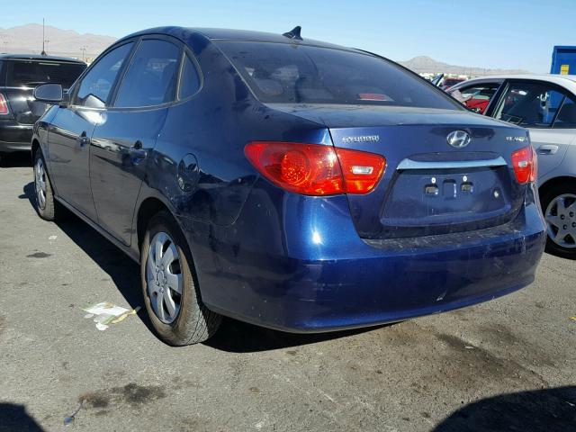 KMHDU4AD2AU064870 - 2010 HYUNDAI ELANTRA BL BLUE photo 3