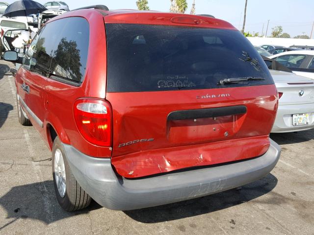 1D4GP25R56B713814 - 2006 DODGE CARAVAN SE RED photo 3