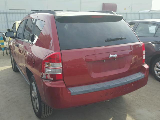 1J8FT47W97D244633 - 2007 JEEP COMPASS RED photo 3