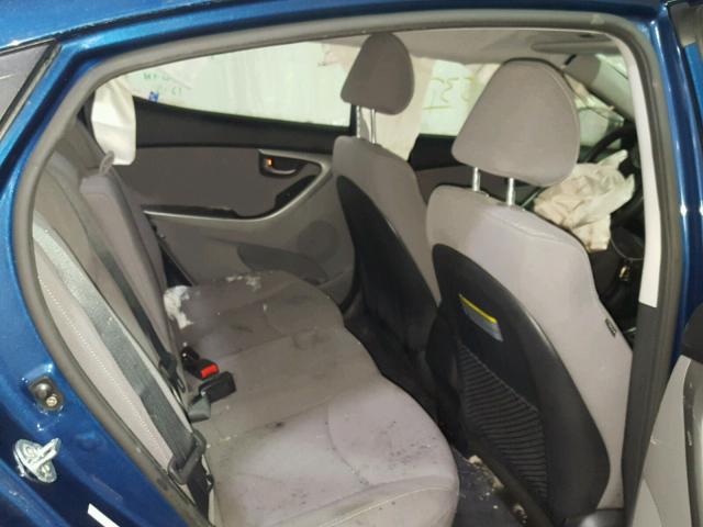 KMHDH4AE6EU027517 - 2014 HYUNDAI ELANTRA SE BLUE photo 6