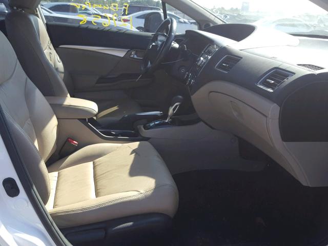 19XFB2F93DE041077 - 2013 HONDA CIVIC EXL WHITE photo 5