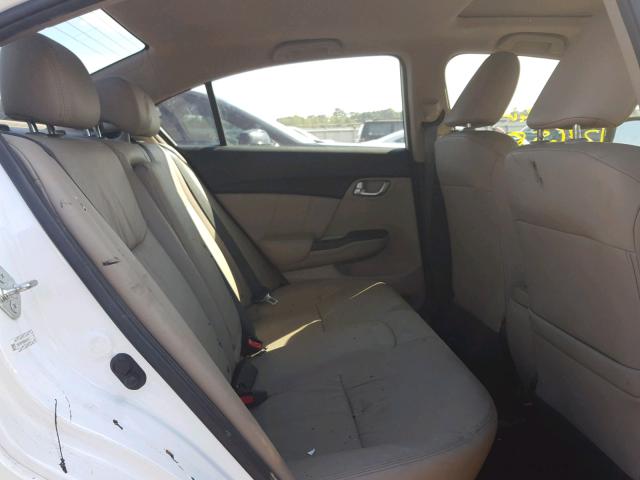 19XFB2F93DE041077 - 2013 HONDA CIVIC EXL WHITE photo 6