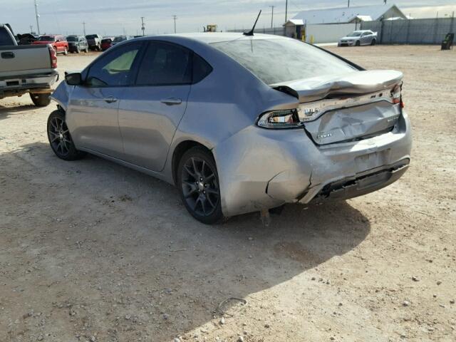 1C3CDFFA4GD791435 - 2016 DODGE DART SXT S SILVER photo 3