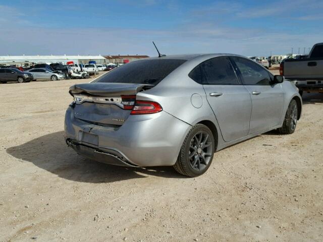 1C3CDFFA4GD791435 - 2016 DODGE DART SXT S SILVER photo 4