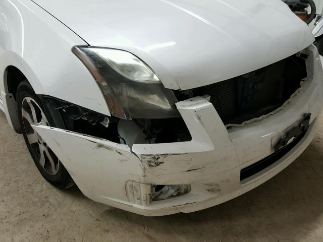 3N1AB6AP8CL753556 - 2012 NISSAN SENTRA 2.0 WHITE photo 9