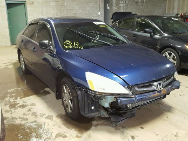 1HGCM66514A063004 - 2004 HONDA ACCORD EX BLUE photo 1