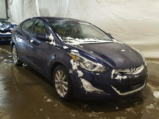 5NPDH4AE6EH486528 - 2014 HYUNDAI ELANTRA SE BLUE photo 1