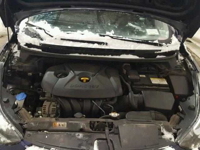 5NPDH4AE6EH486528 - 2014 HYUNDAI ELANTRA SE BLUE photo 7