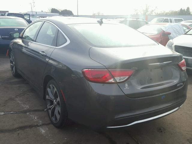 1C3CCCCB2FN657675 - 2015 CHRYSLER 200 C GRAY photo 3