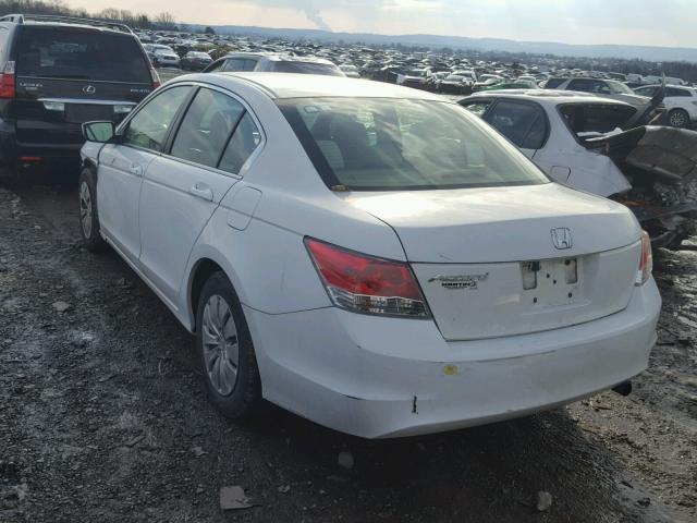 1HGCP26349A041164 - 2009 HONDA ACCORD LX WHITE photo 3