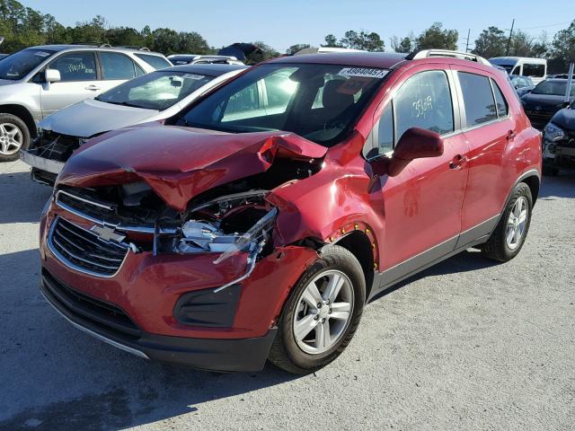 KL7CJLSB8FB220409 - 2015 CHEVROLET TRAX 1LT RED photo 2