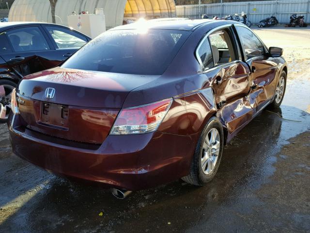 1HGCP26488A097504 - 2008 HONDA ACCORD LXP BURGUNDY photo 4