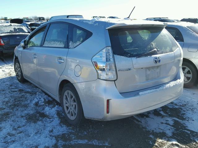 JTDZN3EU6C3124346 - 2012 TOYOTA PRIUS V SILVER photo 3