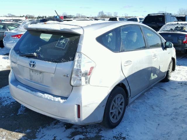 JTDZN3EU6C3124346 - 2012 TOYOTA PRIUS V SILVER photo 4