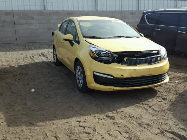 KNADM4A32G6584038 - 2016 KIA RIO LX YELLOW photo 1