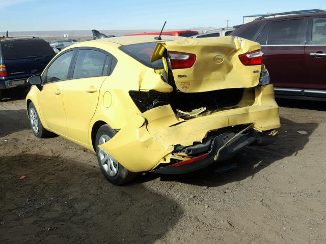 KNADM4A32G6584038 - 2016 KIA RIO LX Դեղին լուսանկար 3
