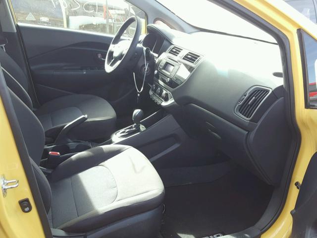 KNADM4A32G6584038 - 2016 KIA RIO LX YELLOW photo 5