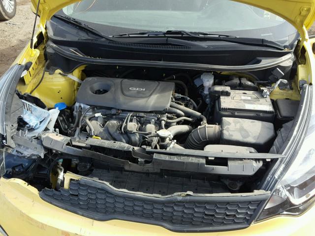 KNADM4A32G6584038 - 2016 KIA RIO LX YELLOW photo 7