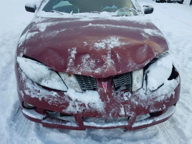 3G2JB12F25S139282 - 2005 PONTIAC SUNFIRE MAROON photo 9