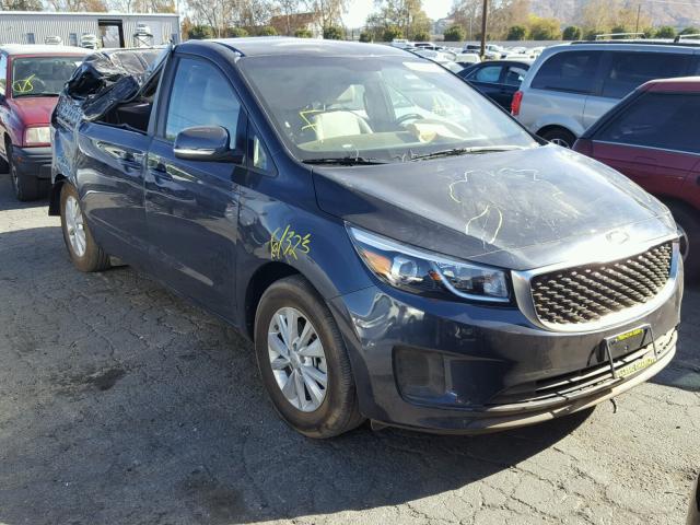 KNDMB5C11H6244651 - 2017 KIA SEDONA LX BLUE photo 1