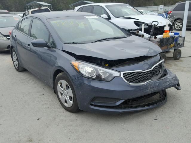 KNAFK4A65G5570908 - 2016 KIA FORTE LX CHARCOAL photo 1