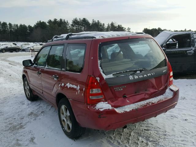 JF1SG65693H703192 - 2003 SUBARU FORESTER 2 RED photo 3