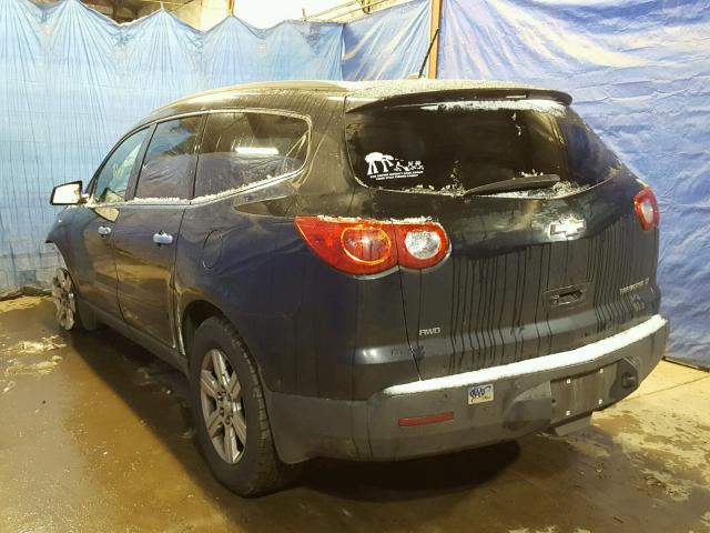 1GNKVGED0CJ121700 - 2012 CHEVROLET TRAVERSE L BLACK photo 3