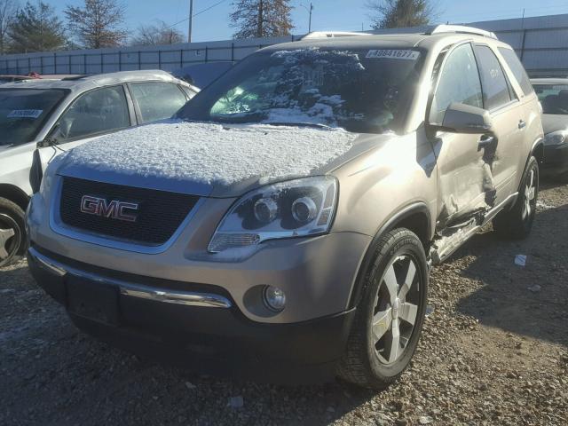 1GKLRMEDXAJ128445 - 2010 GMC ACADIA SLT BEIGE photo 2