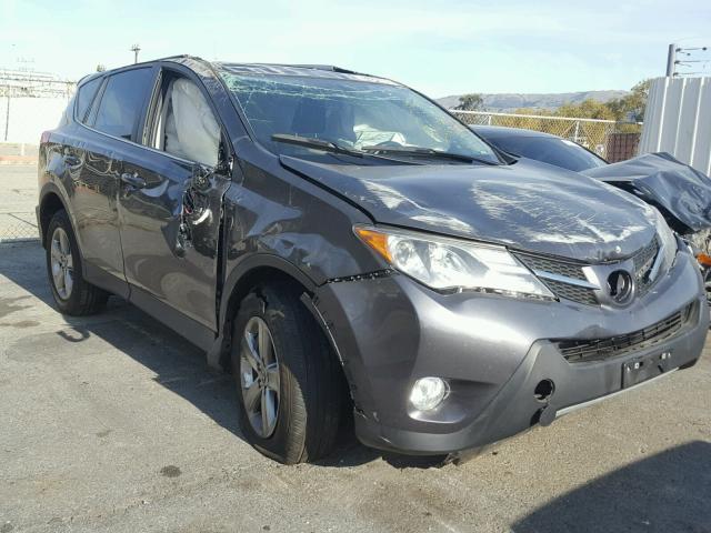 JTMWFREV5FJ053104 - 2015 TOYOTA RAV4 XLE GRAY photo 1